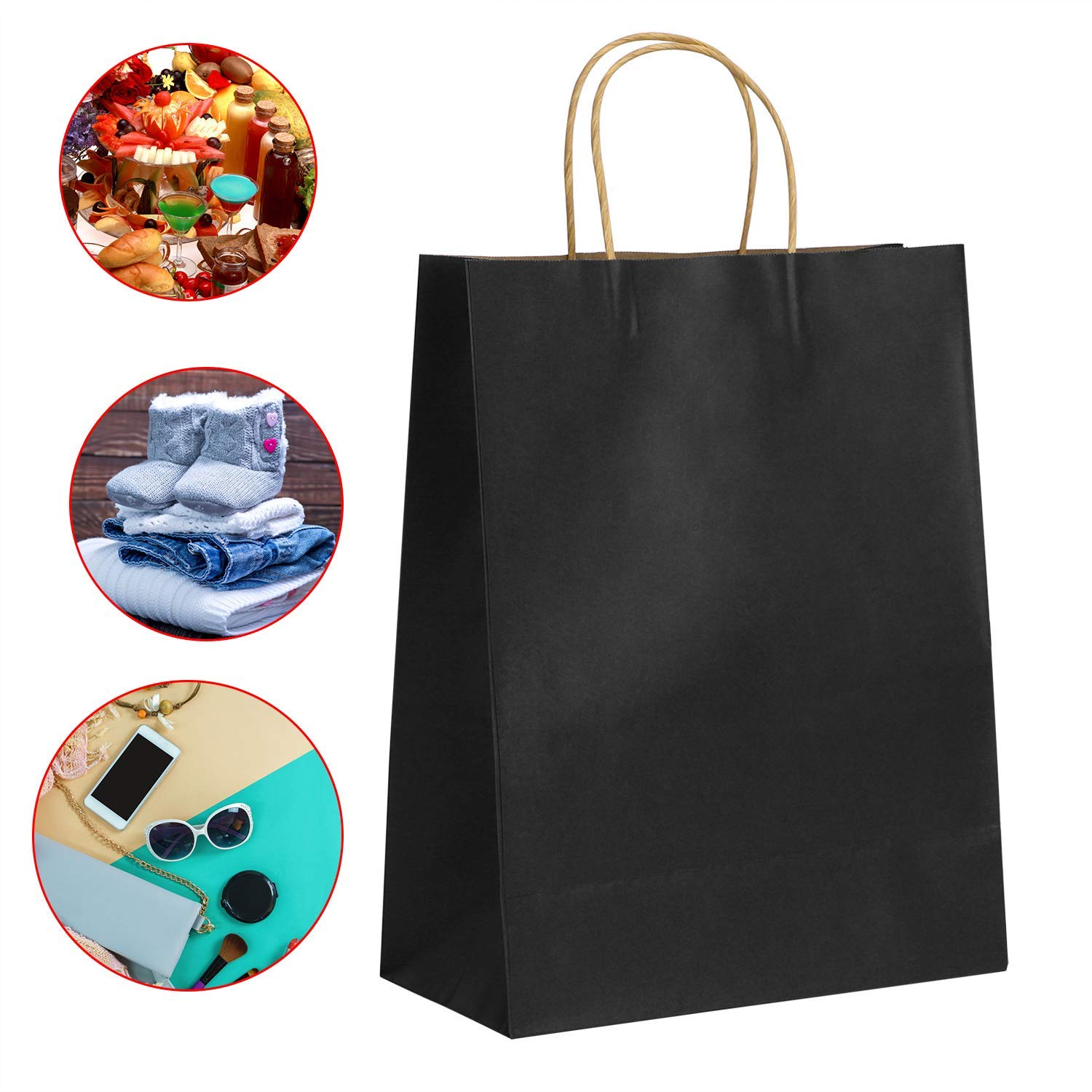 Amazon | クラフト紙袋 トートバッグ 縦型 ギフトバッグ 10枚入り